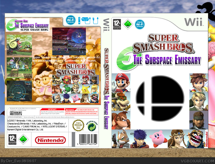 Super Smash Bros. - The Subspace Emissary box art cover