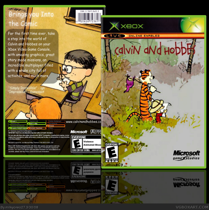 Calvin and Hobbes box art cover