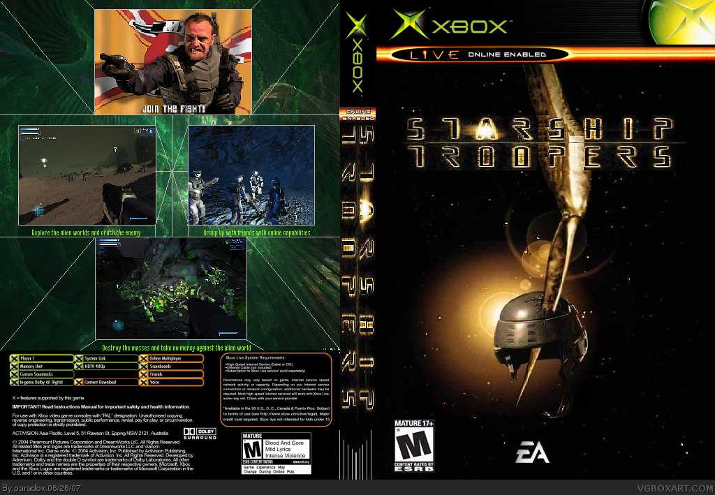 Starship troopers box cover