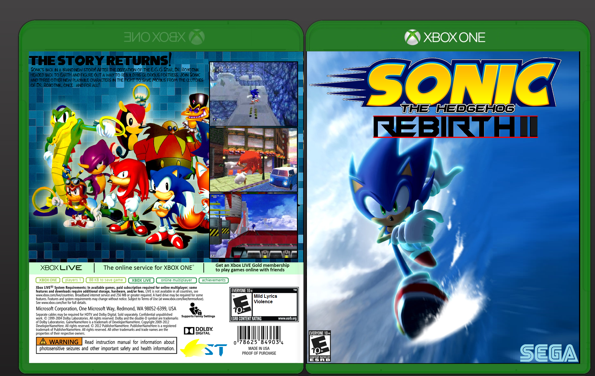 Sonic Rebirth 2 box cover
