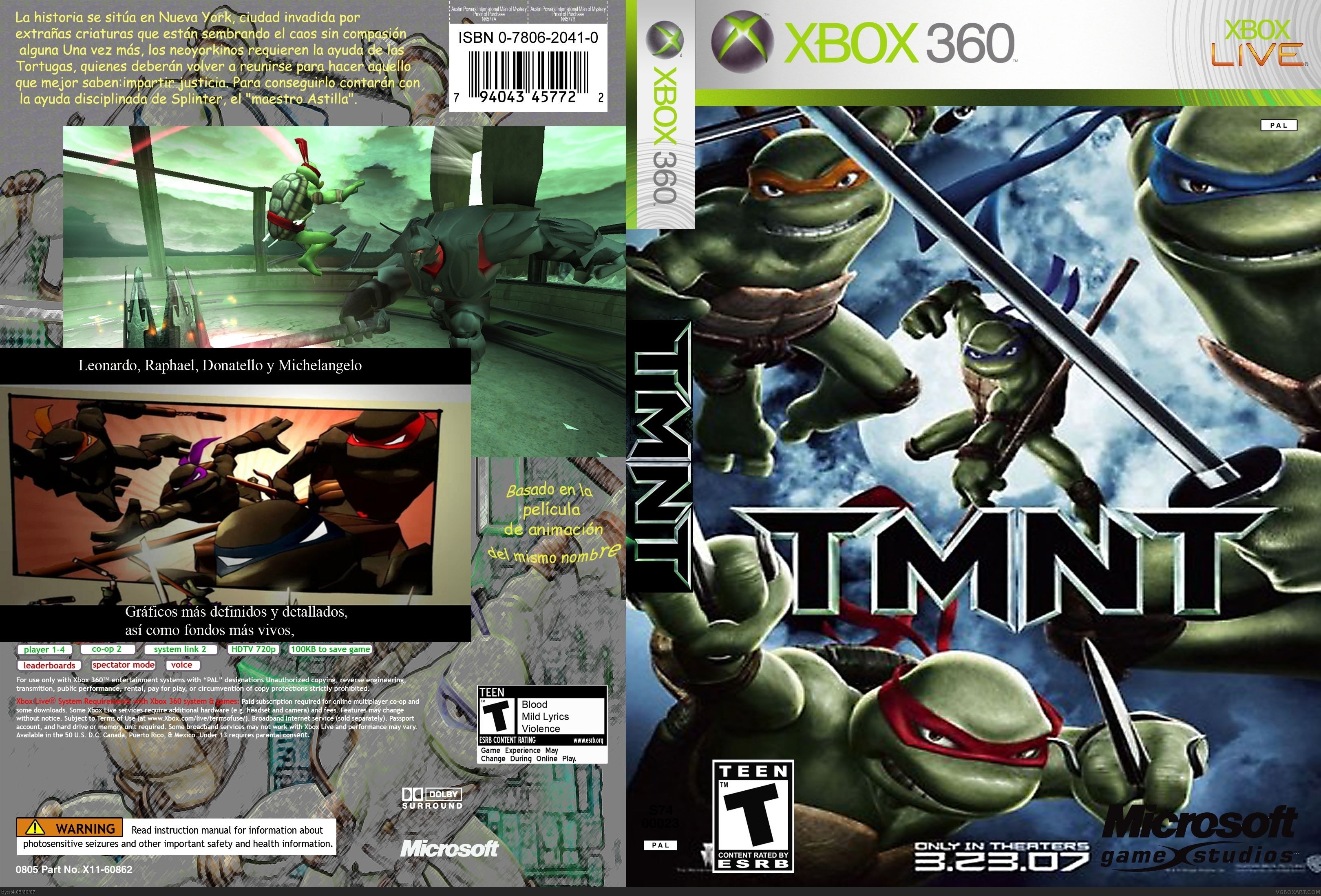 Turtle ninja xbox. Черепашки ниндзя Xbox 360. TMNT обложка для DVD Xbox 360. Teenage Mutant Ninja Turtles Xbox 360. TMNT 2007 игра обложка Xbox 360.