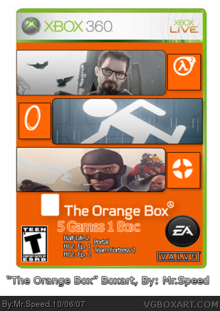 The Orange Box Xbox 360 Box Art Cover by Mr.Speed