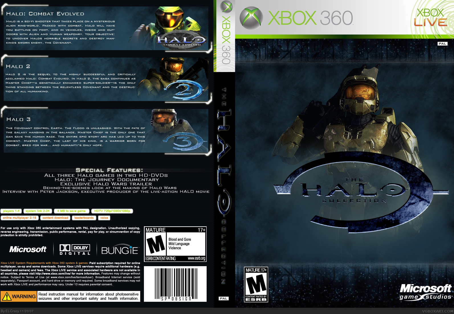 Halo: The Collection Xbox 360 Box Art Cover by ELCrazy
