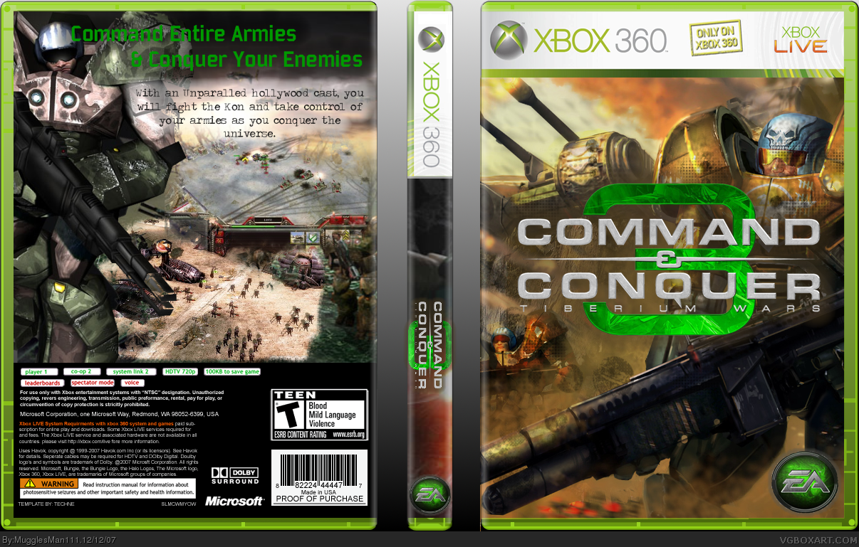 Specialist Zaailing keten Command & Conquer 3: Tiberium Wars Xbox 360 Box Art Cover by MugglesMan111