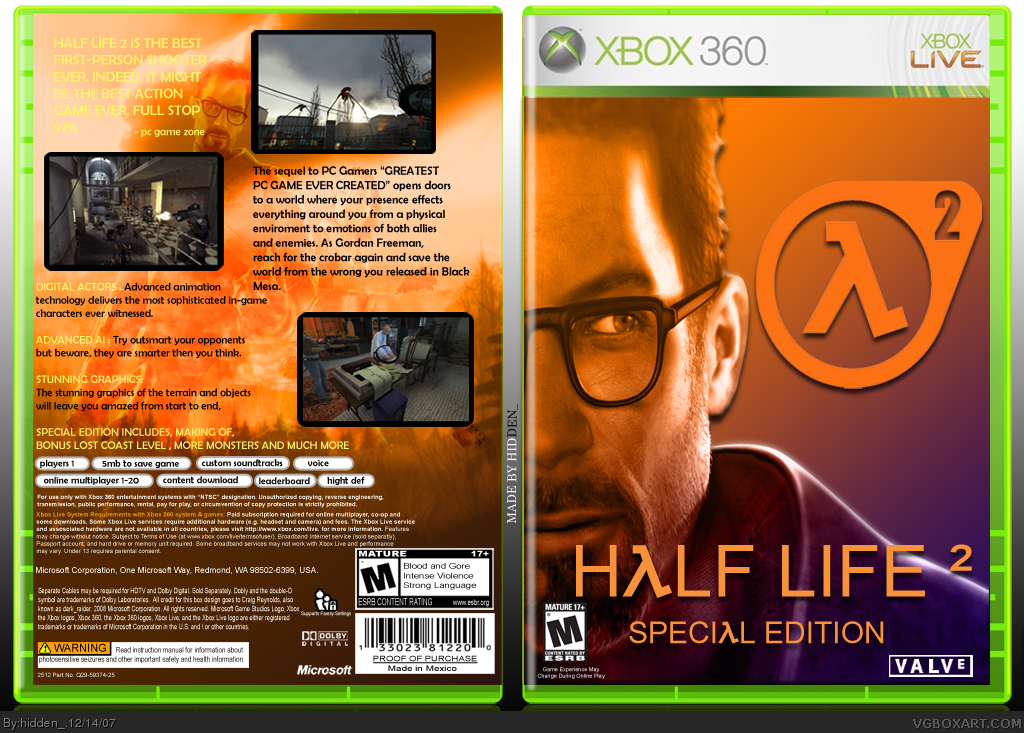 Half Life 2: Special Edition box cover