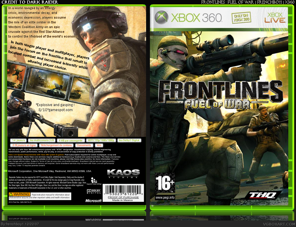 Xbox 360 - Frontlines: Fuel of War - waz