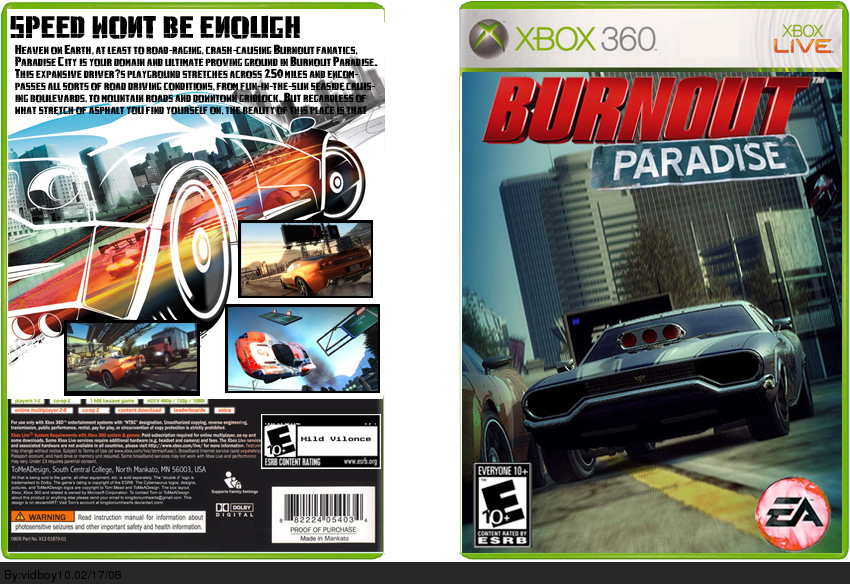 Burn Out Paradise THE ULTIMATE BOX Xbox360 Xbox 360 Electronic Arts  ZEC-00005