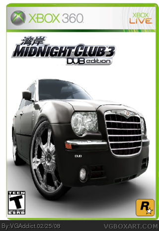 Midnight Club 3 Xbox 360 Box Art Cover by VGAddict