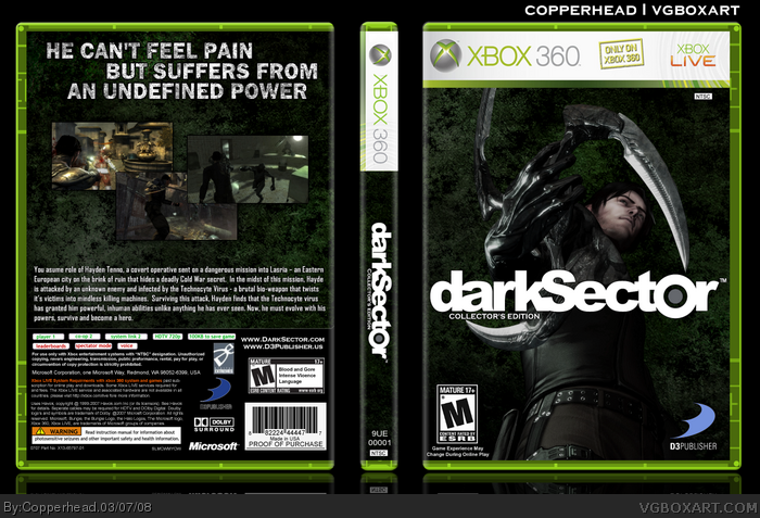 Dark Sector: Collector's Edition box art cover