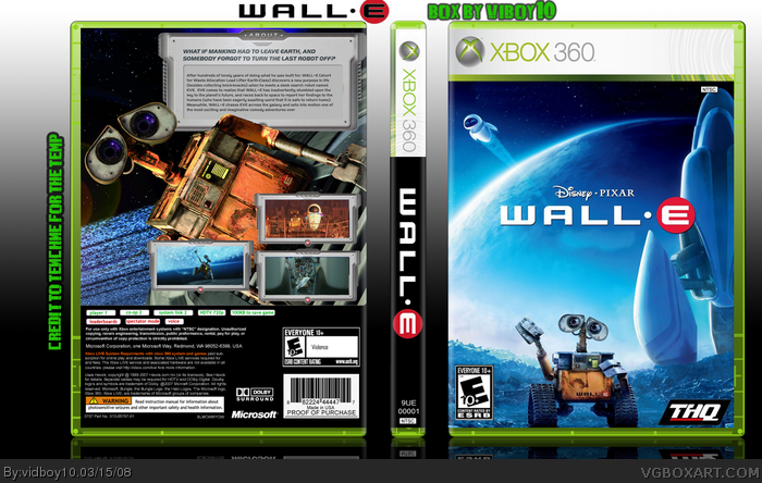 Wall-E box art cover