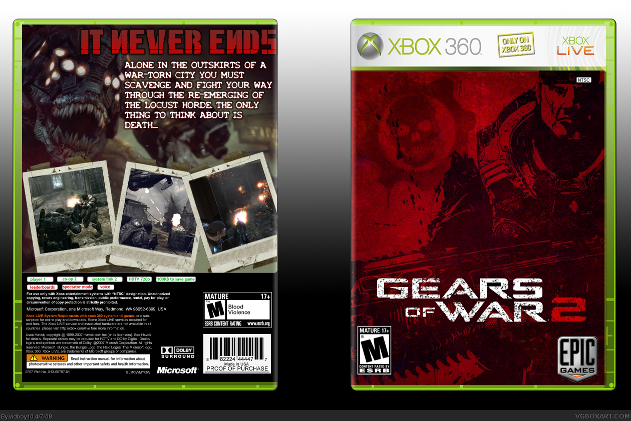 Gears of War 2 box cover