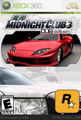 Midnight Club 3 Xbox 360 Box Art Cover by Redhedd