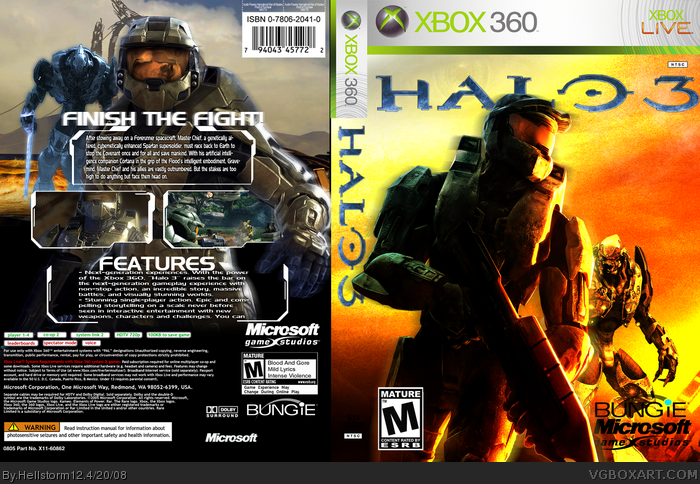 Halo 3 Xbox 360 Box Art Cover by Hellstorm12