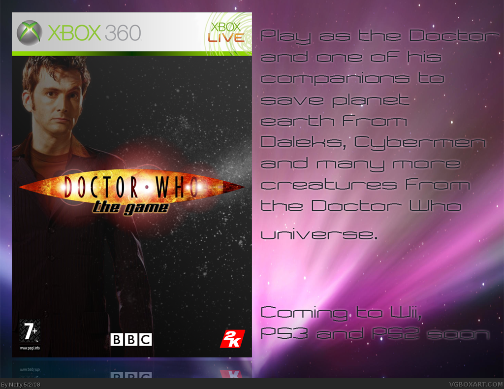 Doctor Who: The Game Xbox 360 Box Art Cover by Nalty