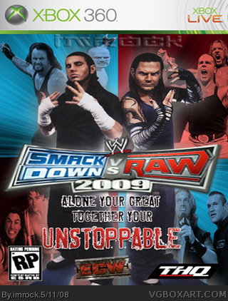 Wwe Smackdown Vs Raw 09 Xbox 360 Box Art Cover By Imrock