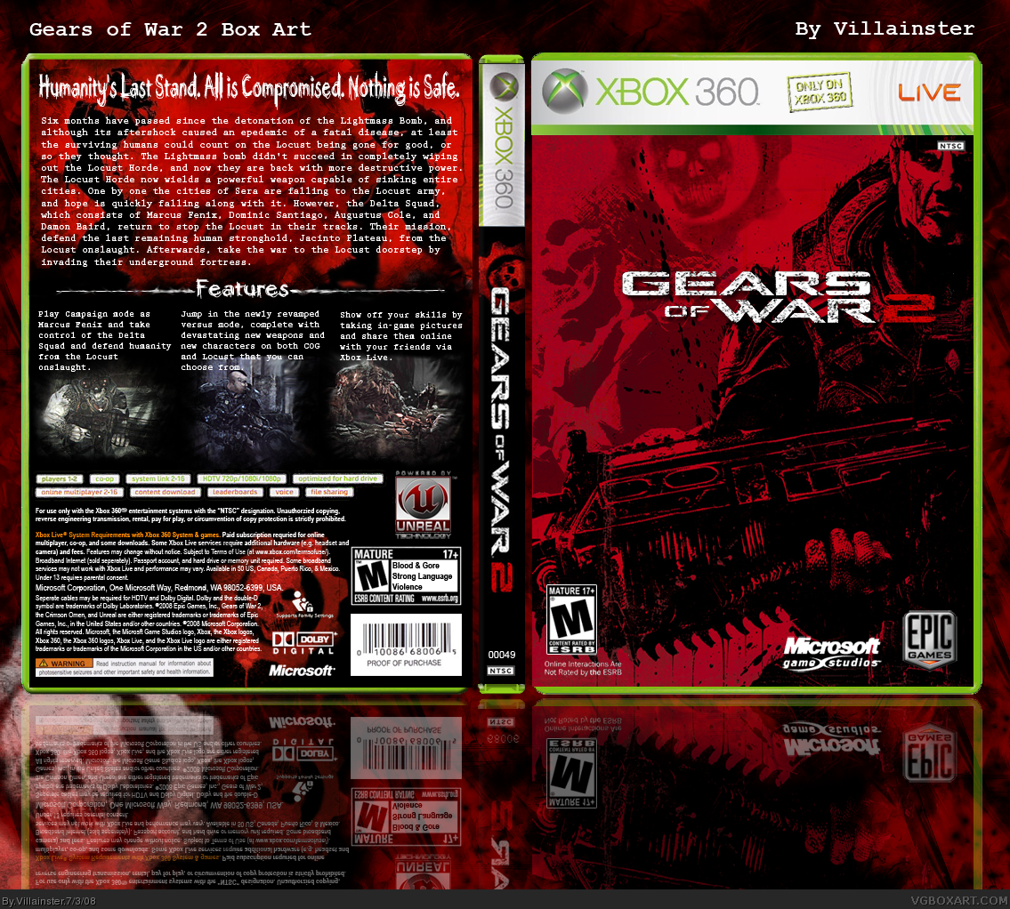 Gears of War 2 box cover