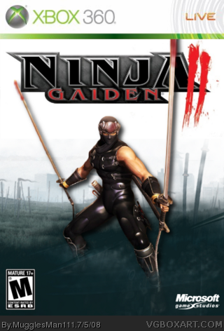 Ninja Gaiden 2 Xbox 360 Box Art Cover by MugglesMan111