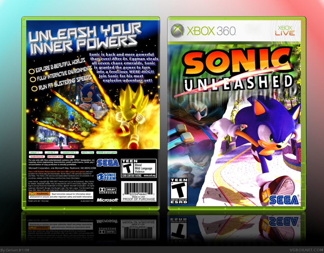 42. Sonic Unleashed. →. ←. Box Cover. 