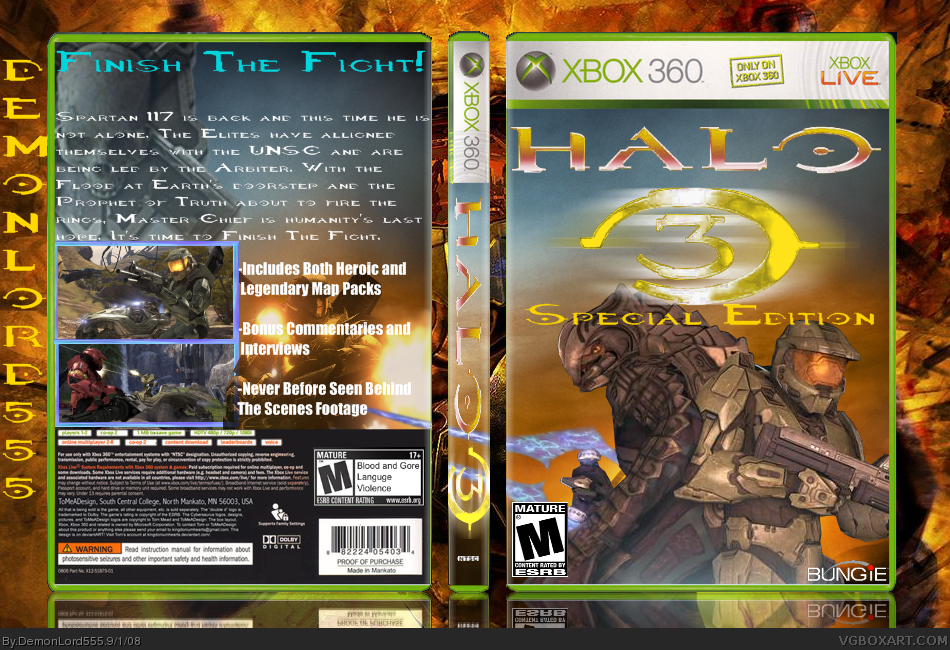 Viewing full size Halo 3: Special Edition box cover
