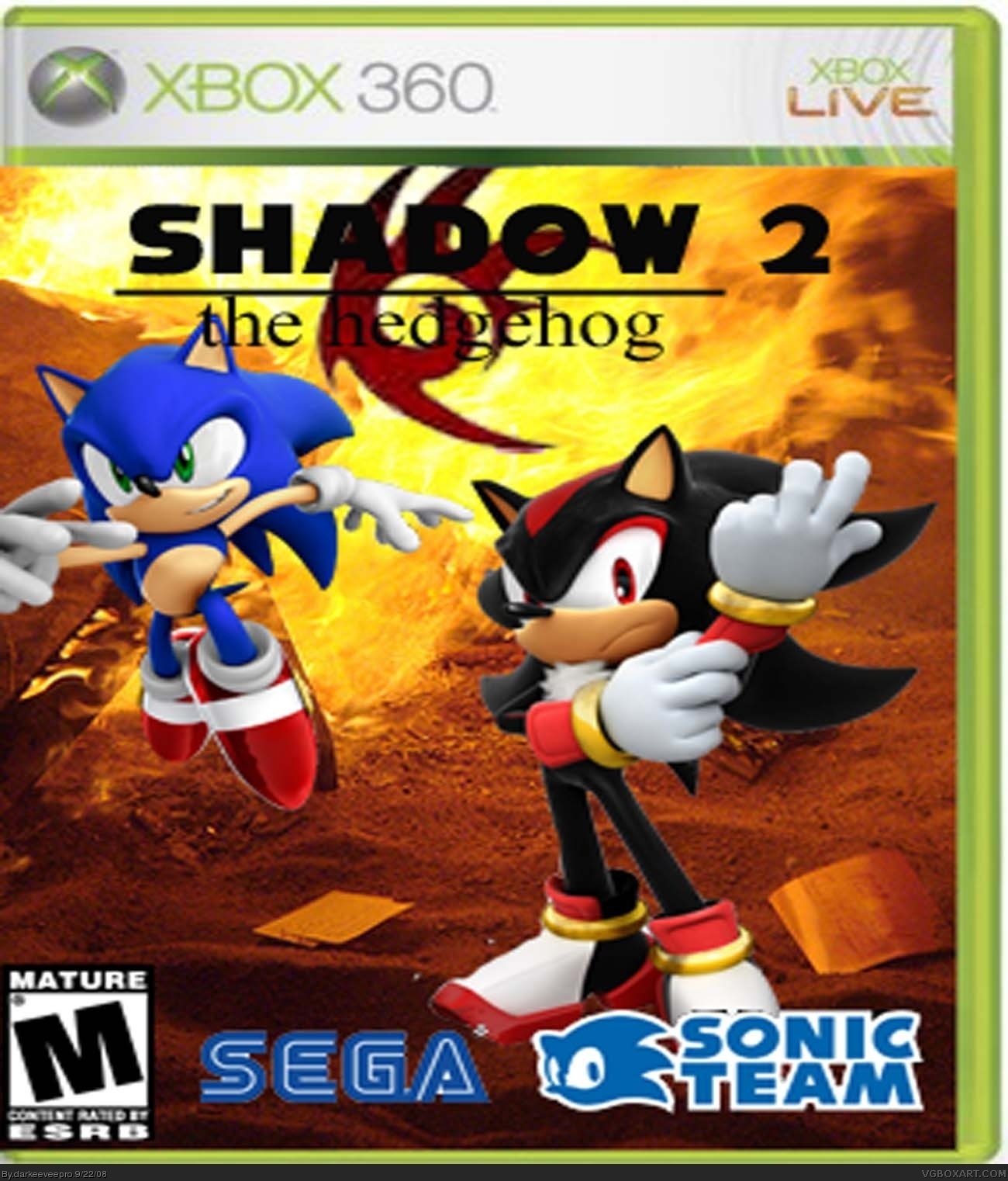Shadow the Hedgehog 2: Burning Past box cover