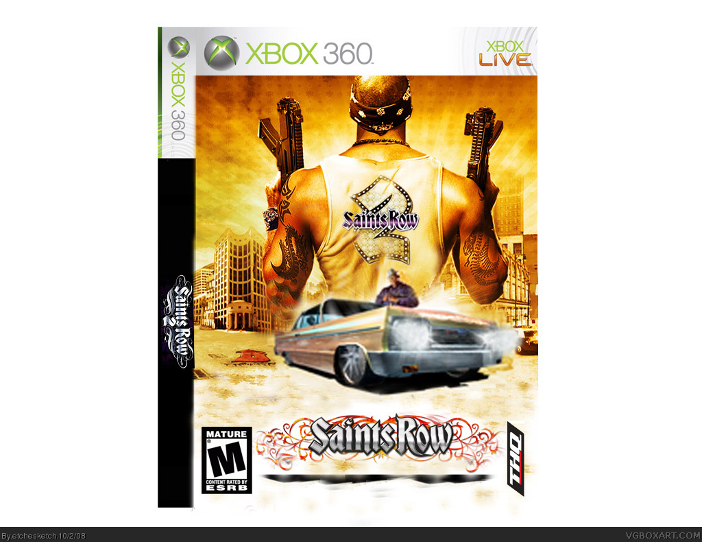 2008 SAINTS ROW 2 Xbox 360 PS3 Video Game = Official Promo Art Print AD /  POSTER