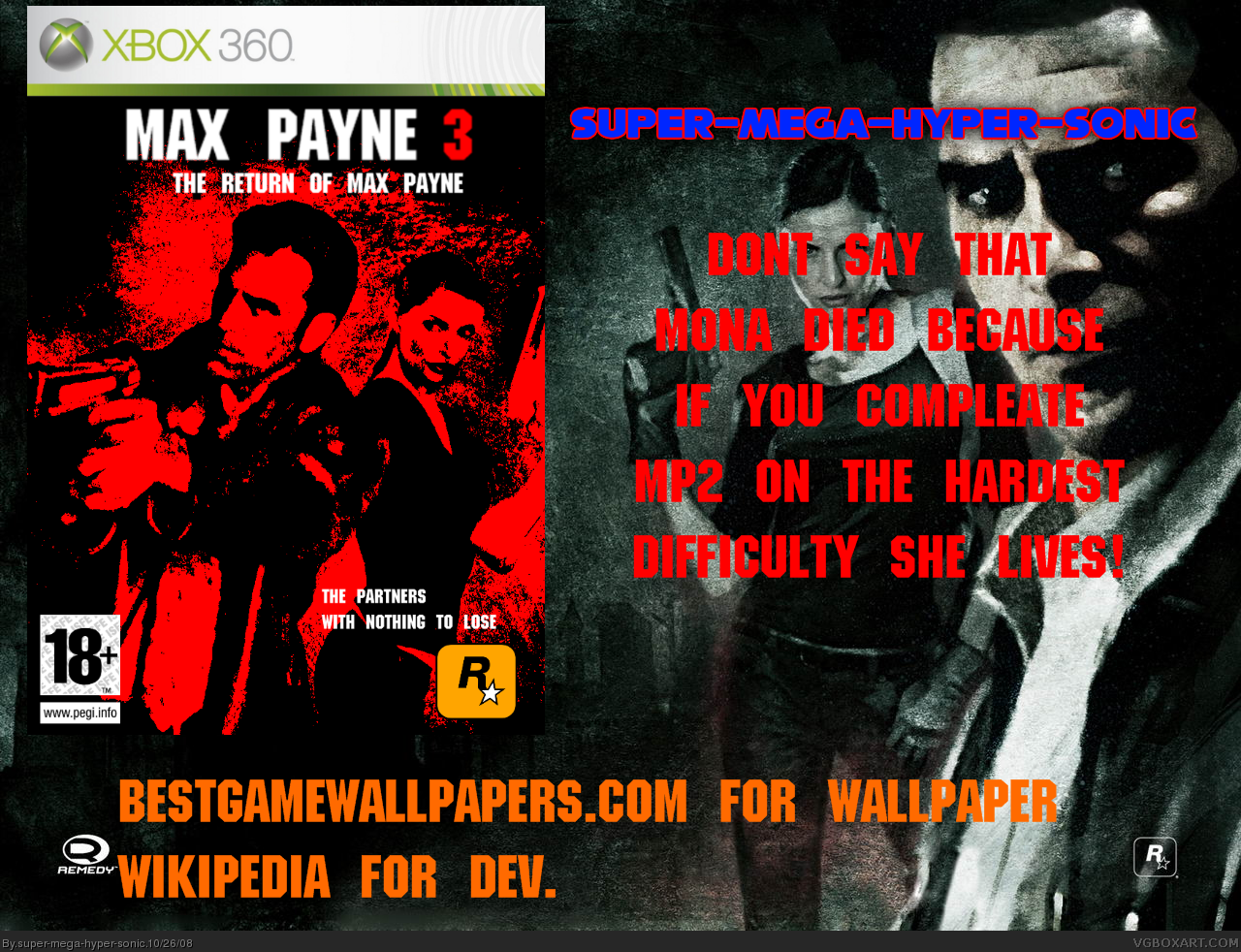 Max Payne 3: The Return of Max Payne box cover