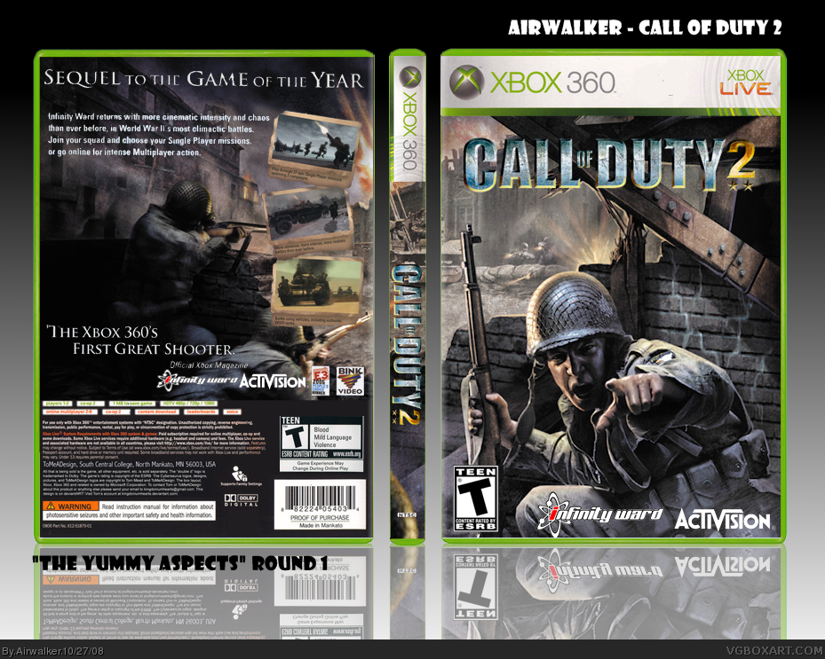 Call of Duty 2 Xbox 360 Box Art Cover by Airwalker