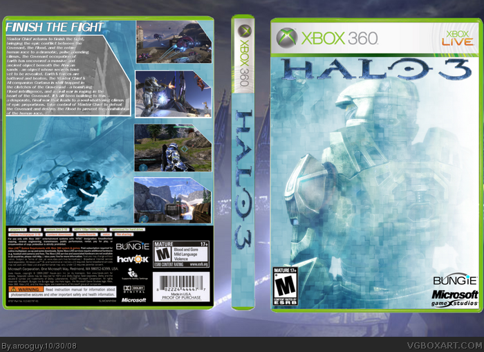 Halo 3 Xbox 360 Box Art Cover by arooguy