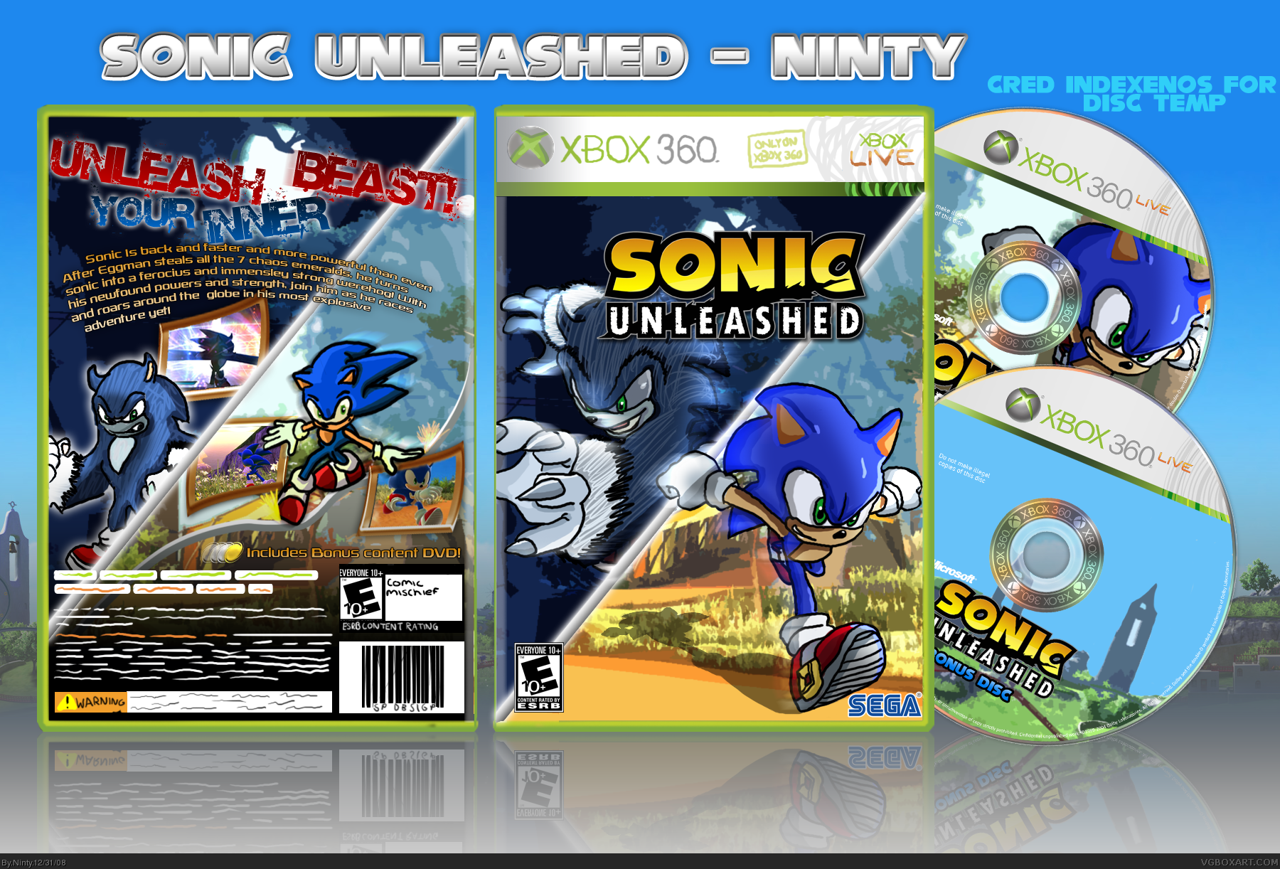 Sonic Unleashed box art cover. 