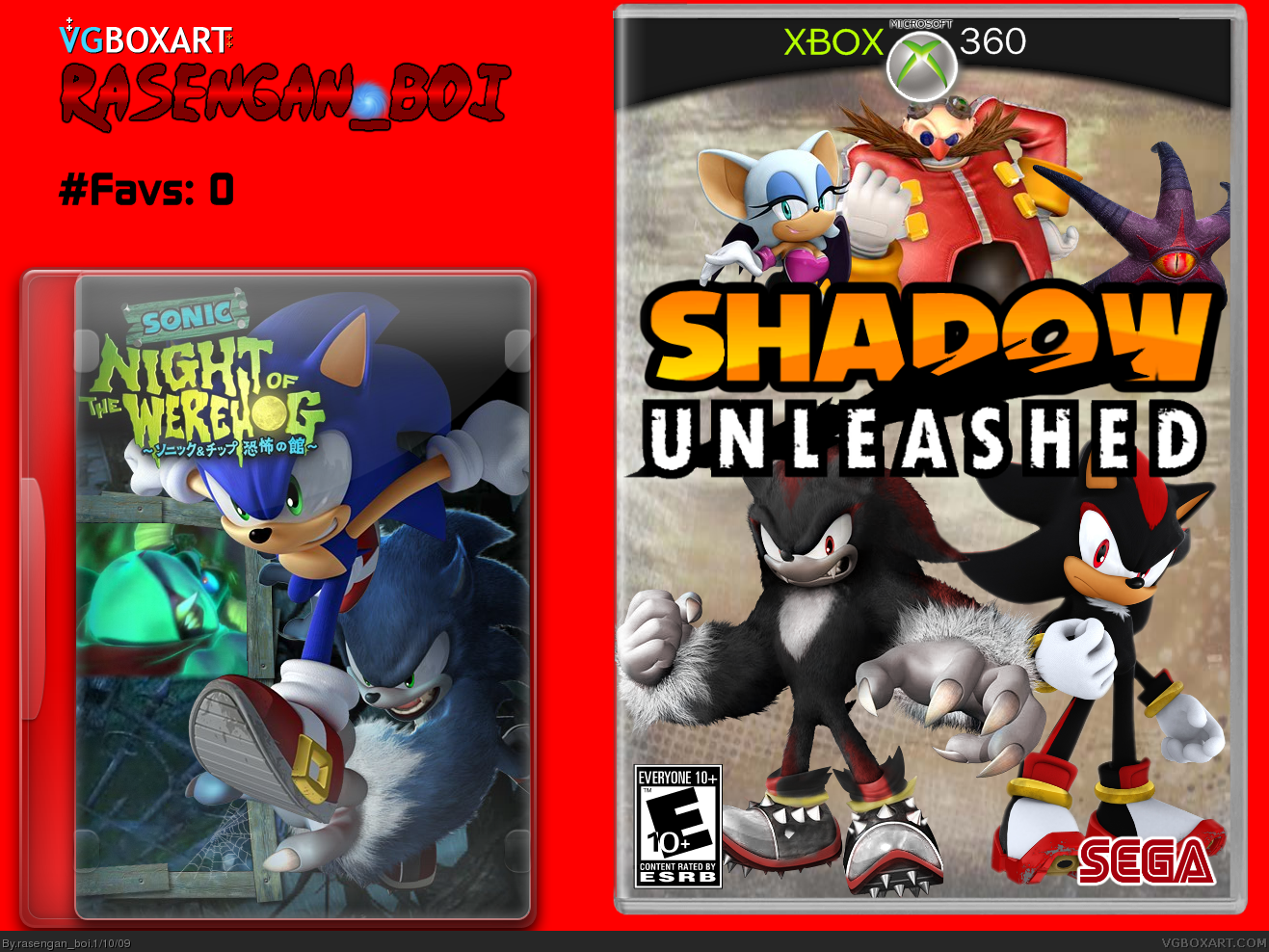 Shadow the Hedgehog Dreamcast Box Art Cover by Gearblaze