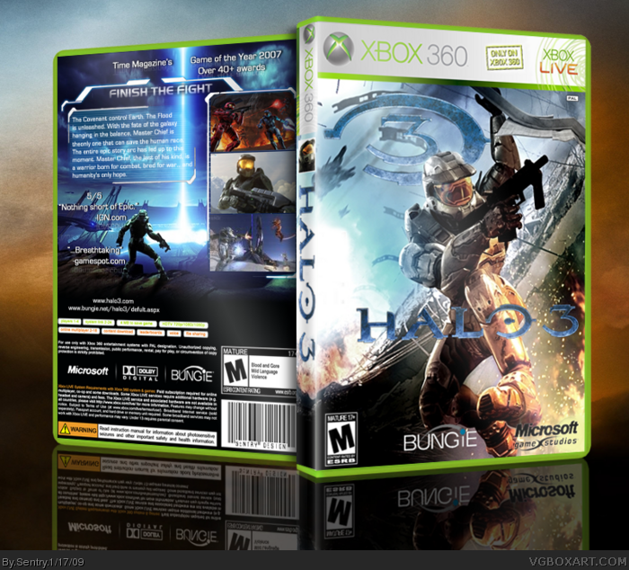 Halo 3 Xbox 360 Box Art Cover by Sentry