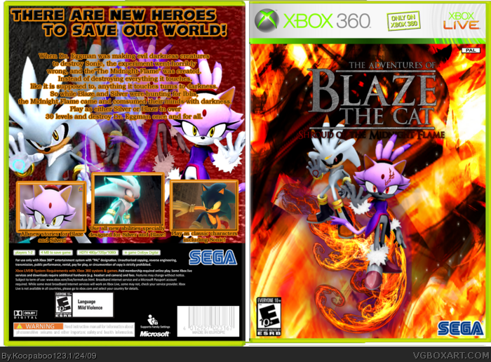 Blaze the Cat: Shroud of the Midnight Flame box art cover