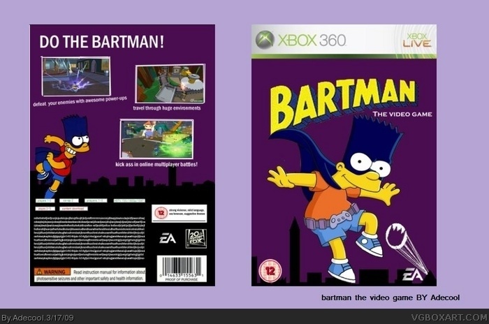 Bartman the video game box art cover