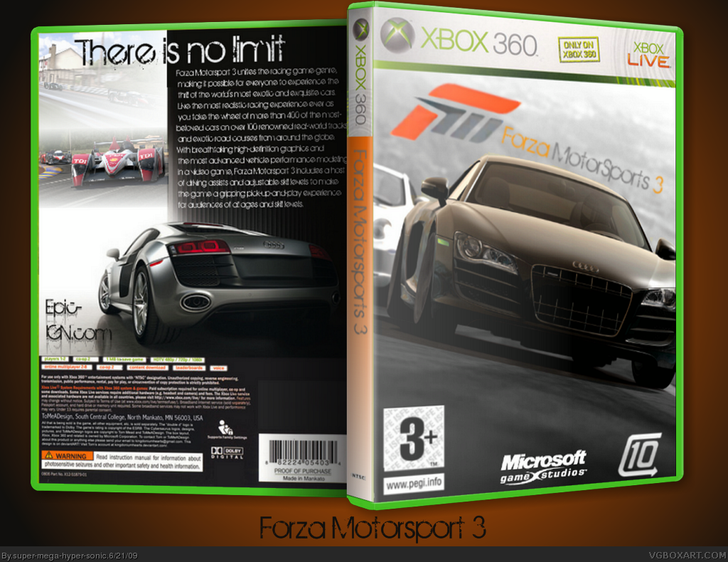Forza Motorsport 3 box cover