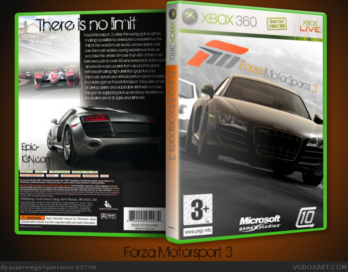 Forza Motorsport 3 box art cover