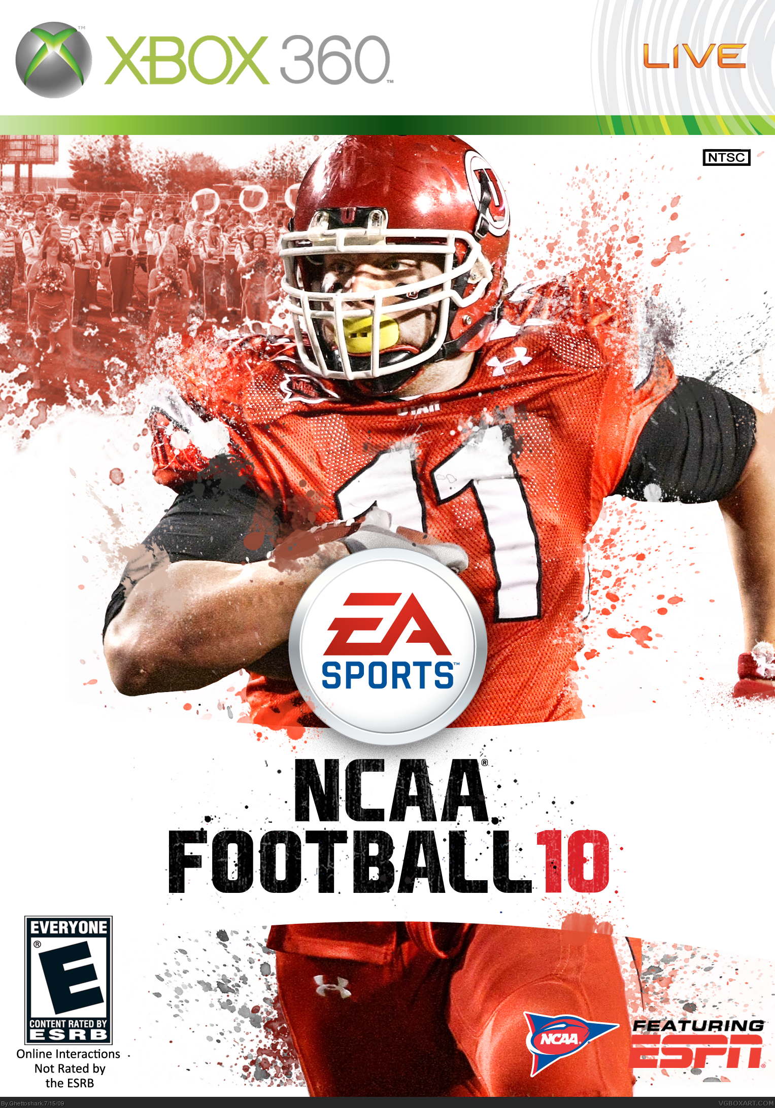 NCAA Football 10 box cover
