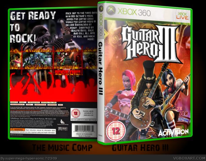 Guitar Hero III: Legends of Rock Xbox 360 Box Art Cover by  super-mega-hyper-sonic