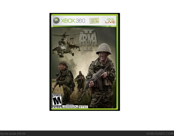 ARMA II Xbox 360 Box Art Cover by the dude