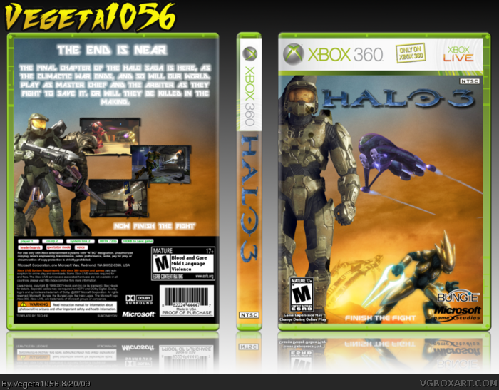 Halo 3 Xbox 360 Box Art Cover by Vegeta1056
