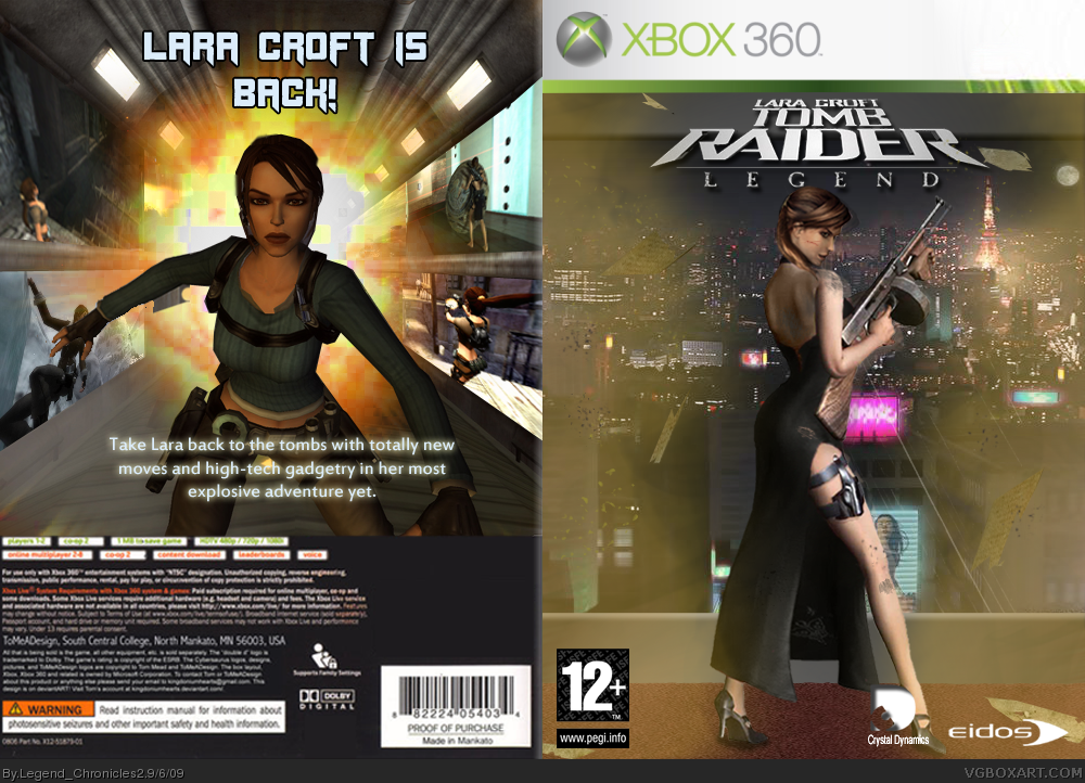 Lara Croft Tomb Raider: Legend Xbox 360 Box Art Cover by