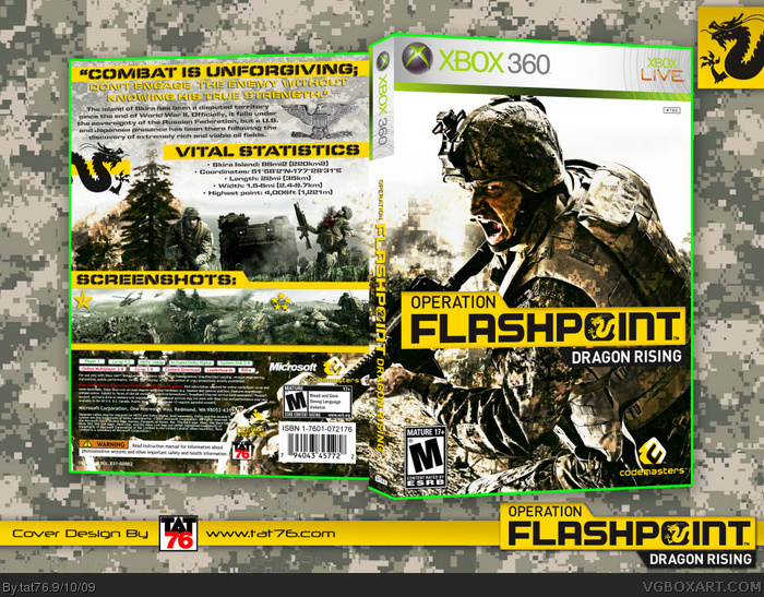 Operation Flashpoint: Dragon Rising Xbox 360 Box Art Cover by tat76