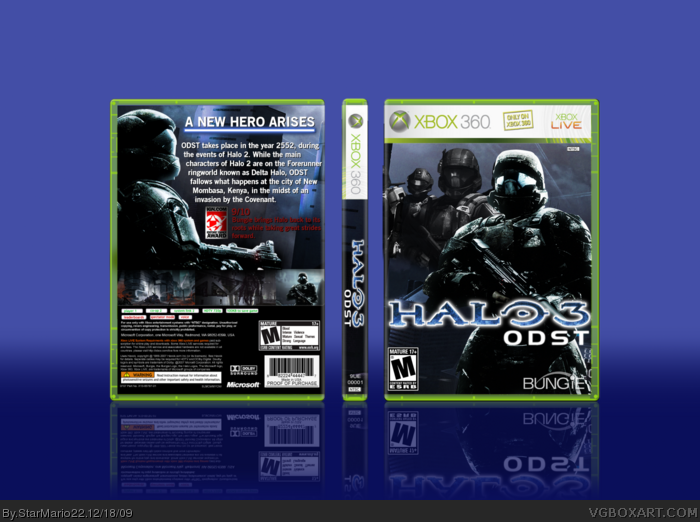 Halo 3: ODST Xbox 360 Box Art Cover by StarMario22