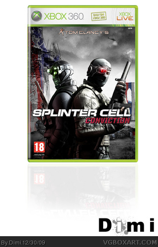 Splinter Cell Conviction Xbox 360 Box Art Cover by Faxesc