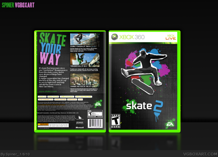 Skate 2 box art cover