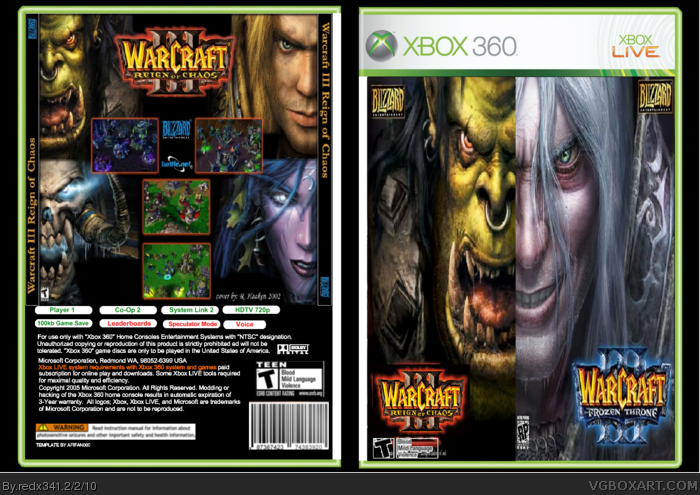 Great Render There WarCraft Series Xbox 360 Box Art Cover by redx341