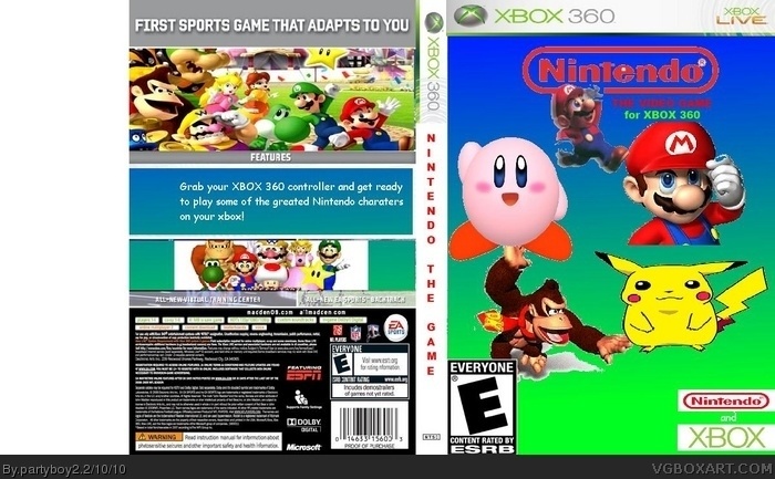 Nintendo The Video Game Xbox 360 Box Art Cover by partyboy2