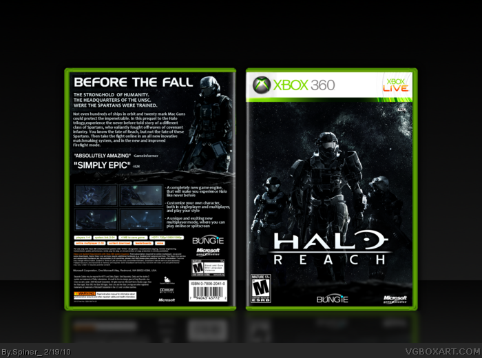 Halo Reach Xbox 360 Box Art Cover by Spiner_