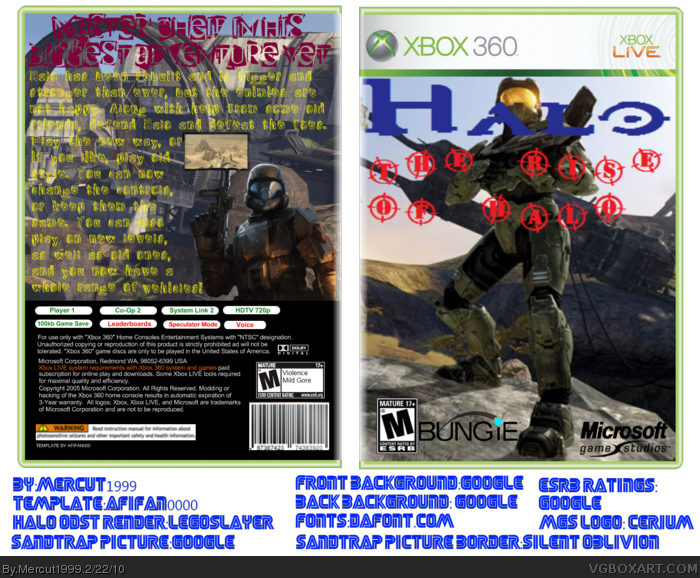Halo: The Rise of Halo Xbox 360 Box Art Cover by Mercut1999