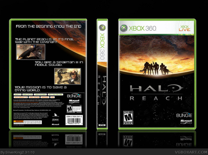 Halo: Reach Xbox 360 Box Art Cover by SilverKing2
