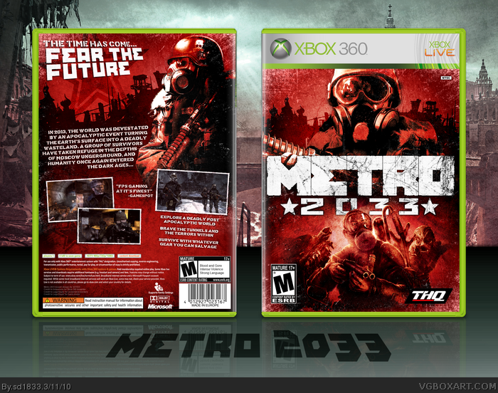 METRO 2033 (XBOX 360) [CD-ROM] [Xbox 360] : Videojuegos